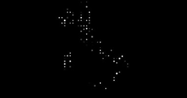 Italia Digital Silhouette in Falling Dots