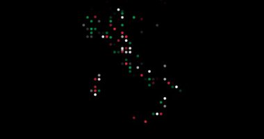 Data Driven Circles Forming Italy Silhouette in Generative Video