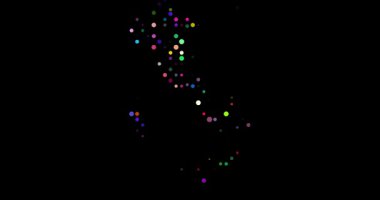 Abstract Dots Assembling the Silhouette of Italian Territory in Motion