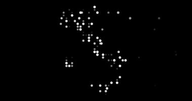Digital Dolce Vita Hundreds of Radiant Dots Shape Italian Outline