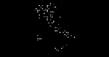 Italy Shape Formed by Colorful Dots