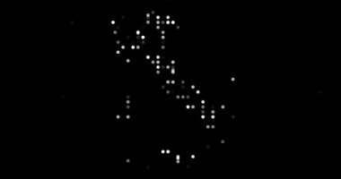 Generative Particle Animation Revealing Italy Map Through Flying Dots