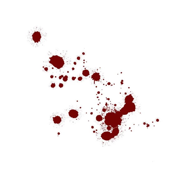 Roter Blutspritzer Auf Weißem Hintergrund — Stockfoto