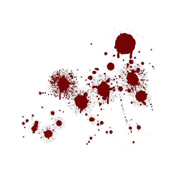 Red Blood Splatter Stain White Background — Stock Photo, Image