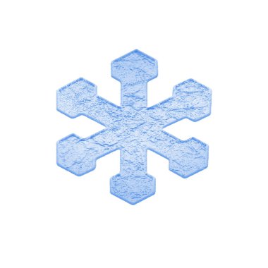 beyaz izole kar tanesi