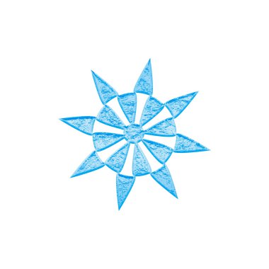 beyaz izole kar tanesi