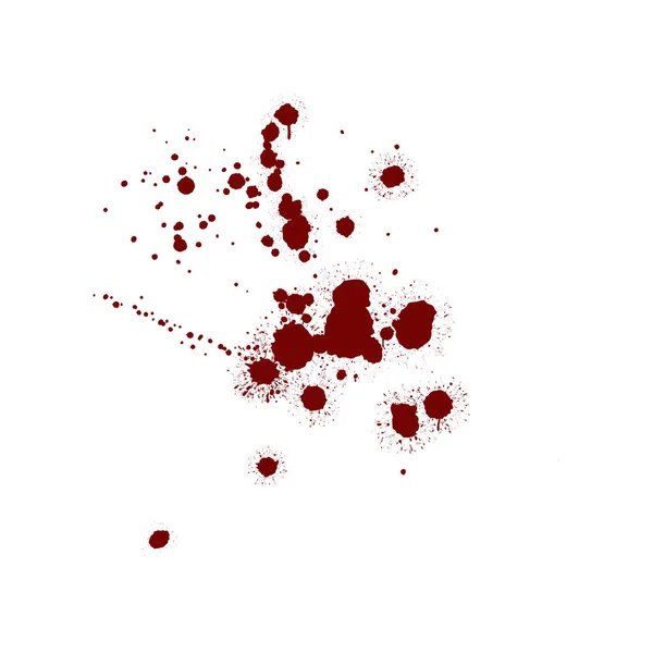 Roter Blutspritzer Auf Weißem Hintergrund — Stockfoto