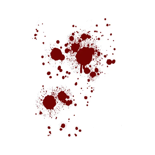 Red Blood Splatter Stain White Background — Stock Photo, Image