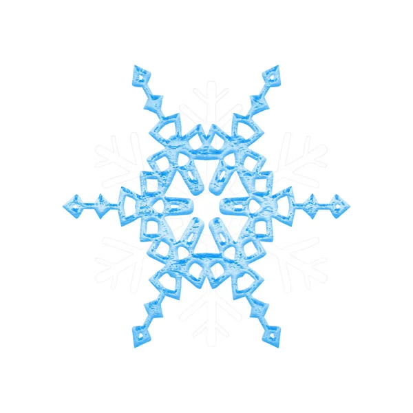 Snowflake Isolated White — Stock Photo, Image