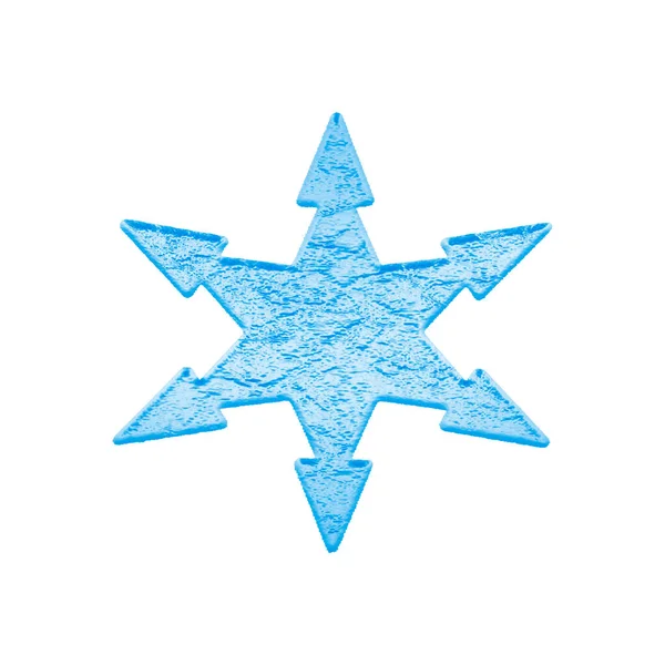 Beyaz Izole Kar Tanesi — Stok fotoğraf