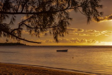 Sunset on the beach of Albion. Albion beach is amongst the most picturesque beaches in Mauritius. Located on the west coast of it is also home to the iconic Lighthouse of Albion.