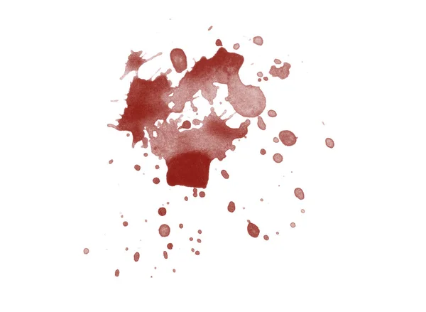 数码处理红血球染色 白色背景分离 — 图库照片