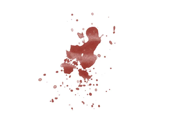 数码处理红血球染色 白色背景分离 — 图库照片