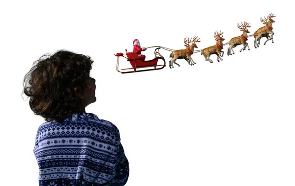 Weihnachtsmann Schlitten Bereit Für Geschenke — Stockfoto