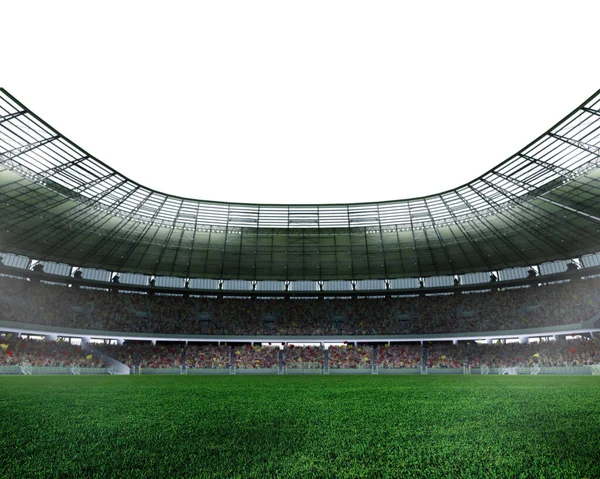 Tampilan Stadion Sepak Bola Modern Dengan Rumput Hijau — Stok Foto