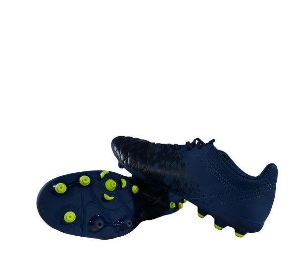 Maç Için Hazırlanmış Kramponlu Futbol Ayakkabılarının Yakın Çekimi — Stok fotoğraf