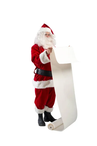 Santa Claus Plný Dárků Žádosti — Stock fotografie