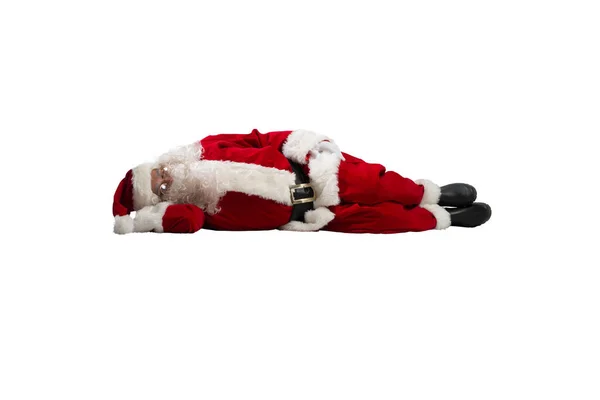 Santa Tired Sleeps Exhaustion — Stock Photo, Image