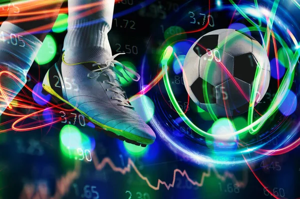 Piłka Nożna Online Zakład Analityka Statystyki Dla Piłki Nożnej — Zdjęcie stockowe
