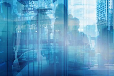 Ofiste birlikte çalışan iş adamlarının iki katına çıkarılması