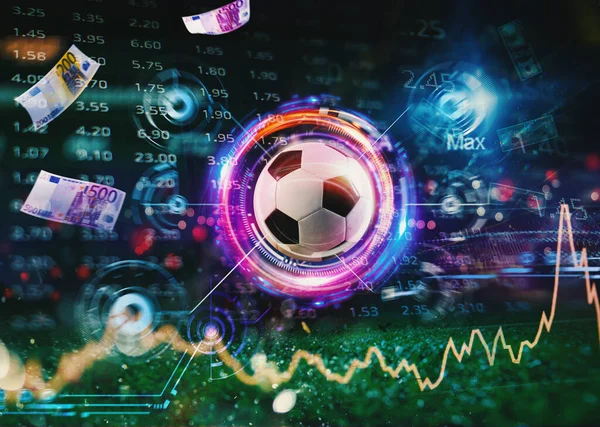 Online Bet Analytics Statistics Soccer — Stock Photo, Image