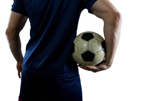 Football Player Ready Play Soccerball — Φωτογραφία Αρχείου
