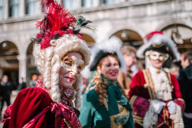 Venetian carnival with typical characters of the festivity