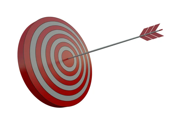 Target Hit Concept Aim Success Render — Fotografia de Stock