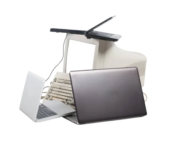 Hardware Modern Old Personal Computer Laptop — Stok fotoğraf