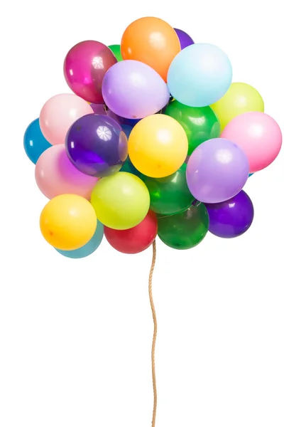 Uçan Renkli Balonlar Neşeli Bir Mutluluk Konsepti — Stok fotoğraf