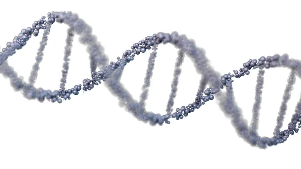 Struktura Dna Pod Mikroskopem Molekuły Informacji Genetycznej Renderowanie — Zdjęcie stockowe