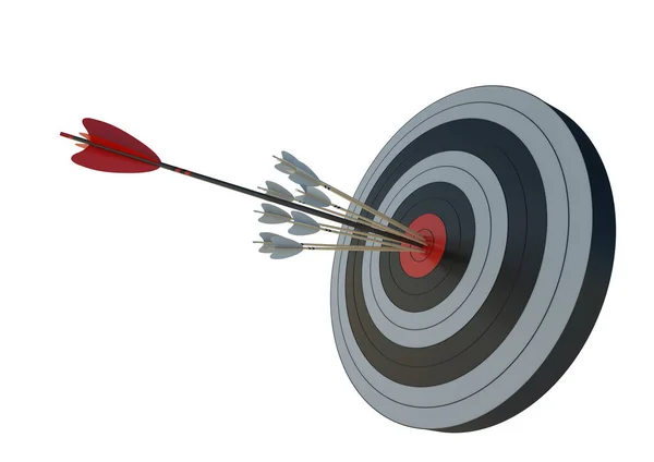 Target Hit Concept Aim Success Render — Stock Photo, Image