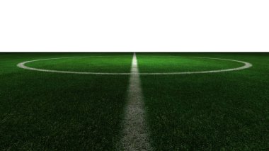 Sinyallerle dolu bir futbol stadyumunun bahçesinde. 3d hazırlayıcı