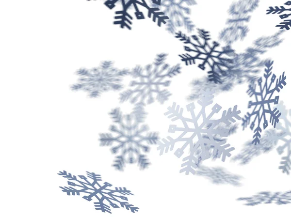 Composizione Trasparente Png Argento Fiocchi Neve Natale — Foto Stock