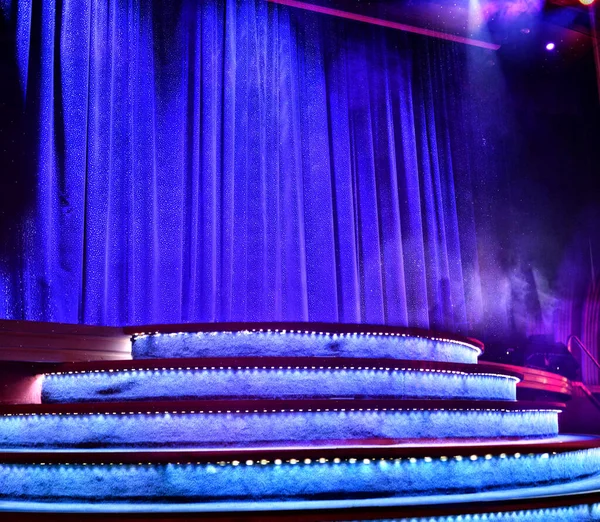 Elegant Luxury Theater Stage Closed Curtain — Stock Photo, Image