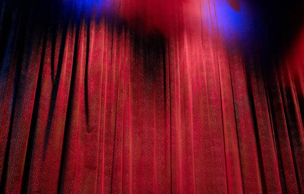 Элегантная Театральная Сцена Закрытым Ярким Занавесом — стоковое фото