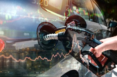 Artan akaryakıt fiyatlarıyla birlikte grafik