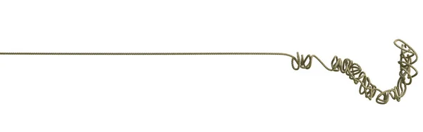 疑問符付きロープの独立した3Dレンダリング — ストック写真