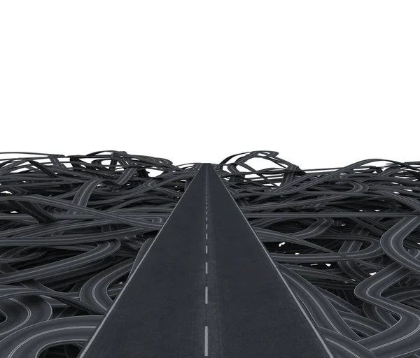 Darstellung Von Straßen Verwirrt Wie Ein Labyrinth — Stockfoto