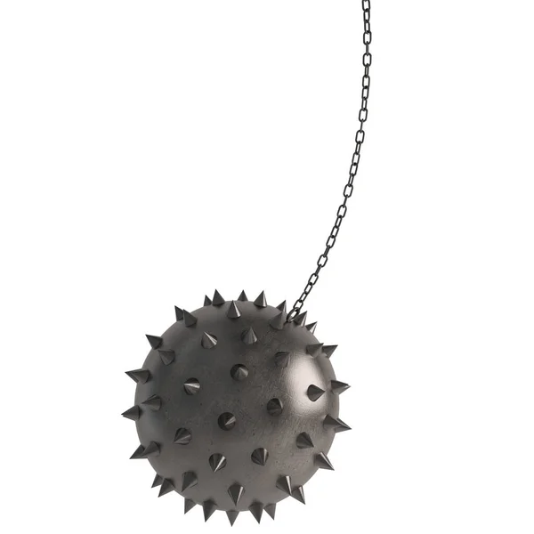 Iron Ball Spikes Concept Difficult Obstacle Rendering — Photo