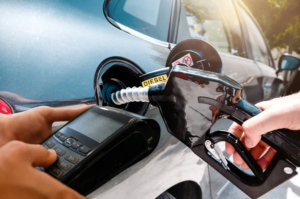 Bank Pos Ready Pay Fuel Refueling — Stock Photo, Image