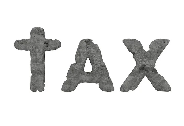 Φορολογική Λέξη Φτιαγμένη Από Πέτρες Απόδοση — Φωτογραφία Αρχείου