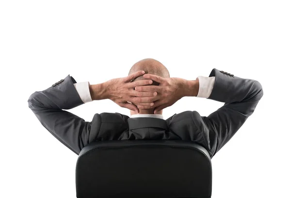 Geschäftsmann Entspannt Sich Nach Einem Stressigen Arbeitstag — Stockfoto