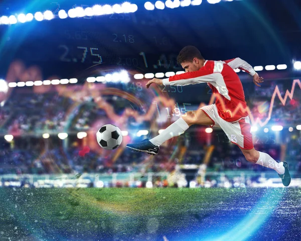 Aposta Análise Futebol Online Estatísticas Para Futebol — Fotografia de Stock