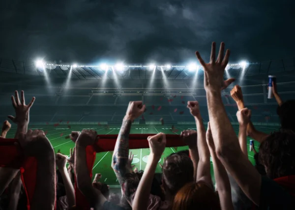 Supporters Who Incite Team Stadium — Stock Photo, Image
