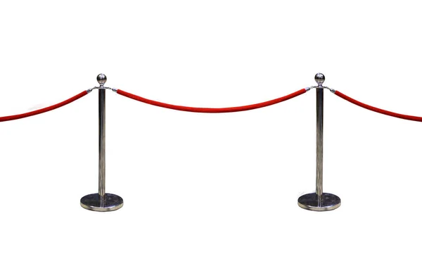 Closed Event Vip Zone Delimited Barriers Red Rope — Stock Photo, Image