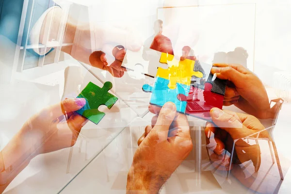 Working Group Works Together Achieve Success — Stock Photo, Image
