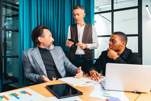 Team People Work Together Company Statistics Office Concept Teamwork Partnership Stock Picture