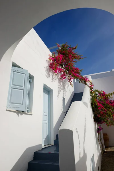 Budova Hotelu Tradičním Řeckém Stylu Santorini Island Řecko — Stock fotografie