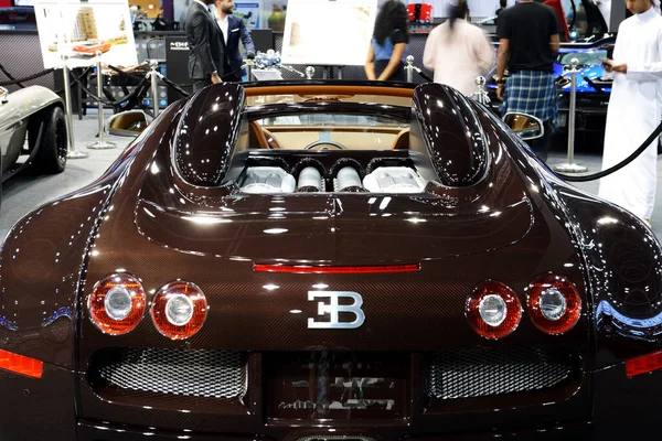 Dubai Förenade Arabemiraten November Bugatti Veyron Grand Sport Vitesse Sportbil Stockbild